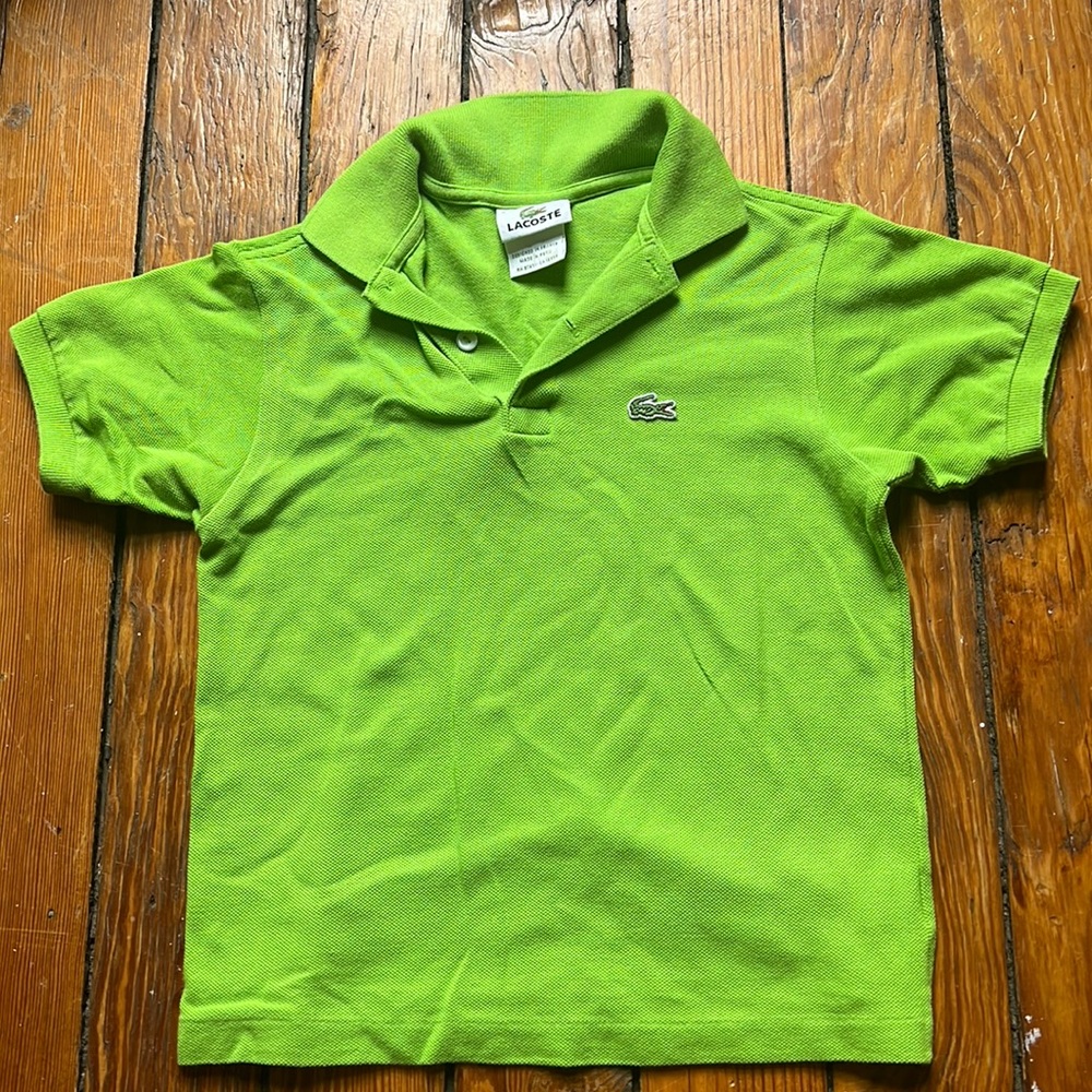 Lacoste - Lime green polo - youth 8